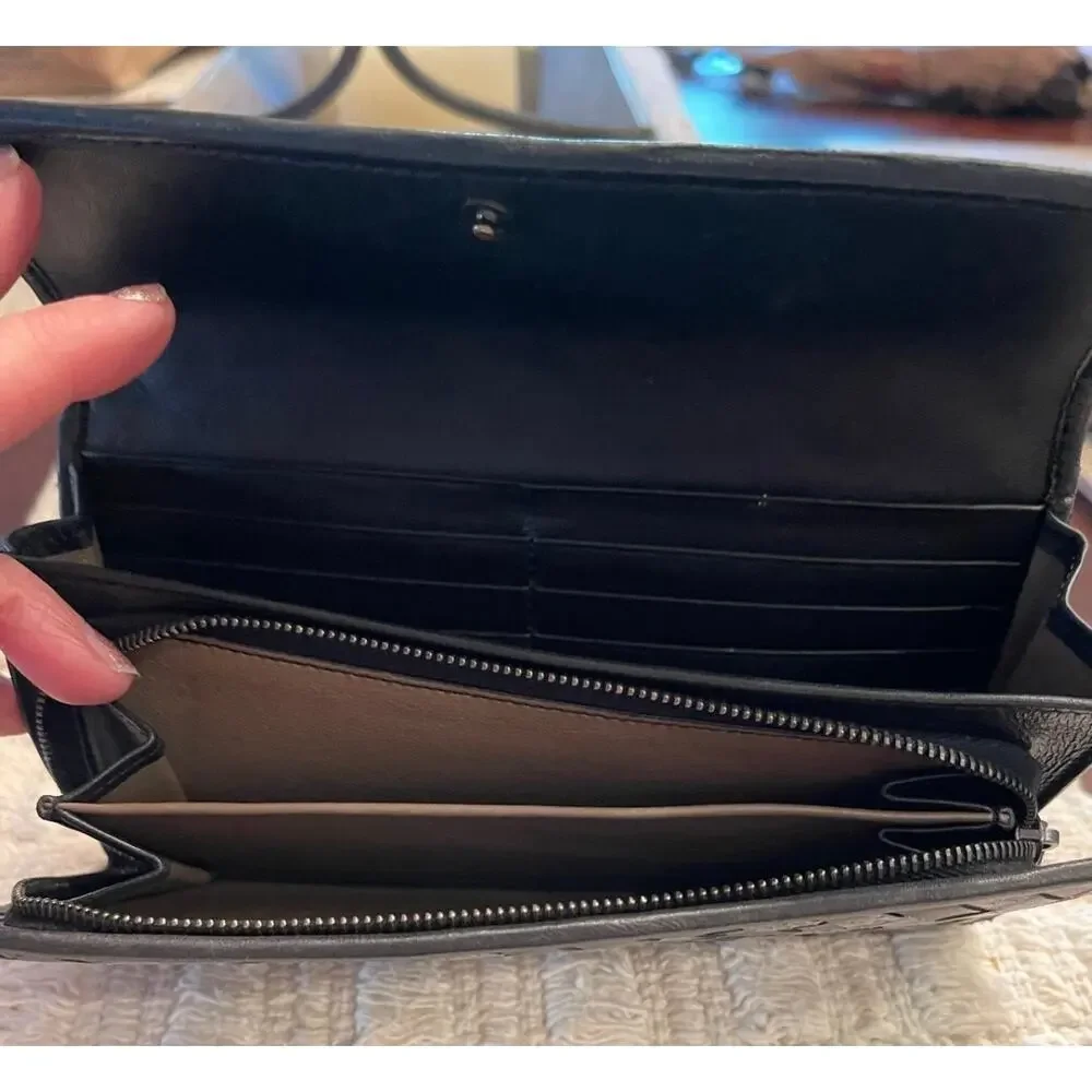 Bottega Veneta python print weaved wallet